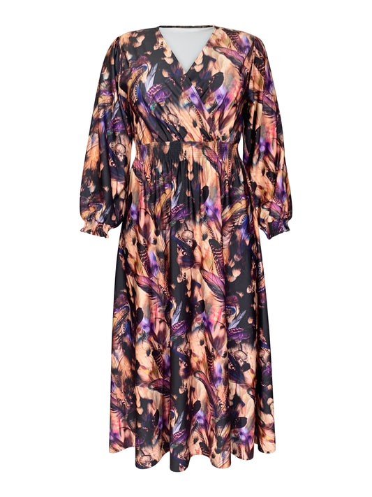 Cachecoeur dress Peacock print